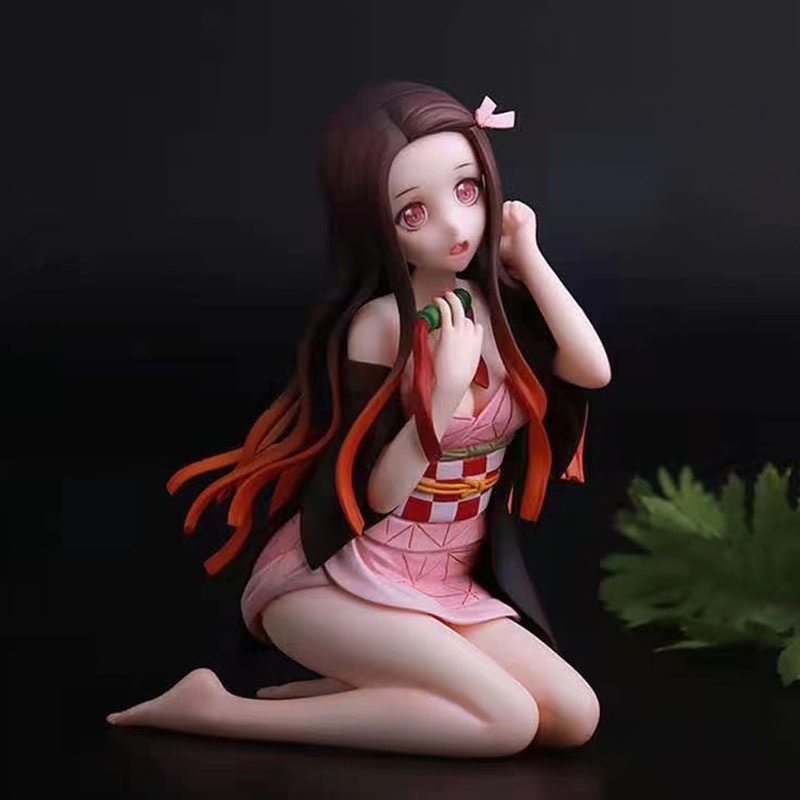 Mainan Action Figure Model Anime Demon Slayer Kimetsu No Yaiba Kamado Nezuko Berlut Bahan PVC Ukuran 12cm