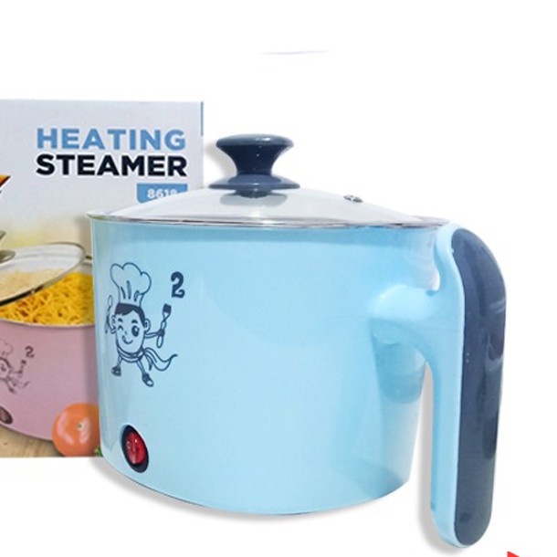 Panci listrik Travel /Teko mug Elektrik / heating steamer / Cooking Pot Electric Multifungsion / 2in1 Wajan Frying Pan Mini Elektrik Pengukus Perebus Telur / Wajan Penggorengan Mini Teflon