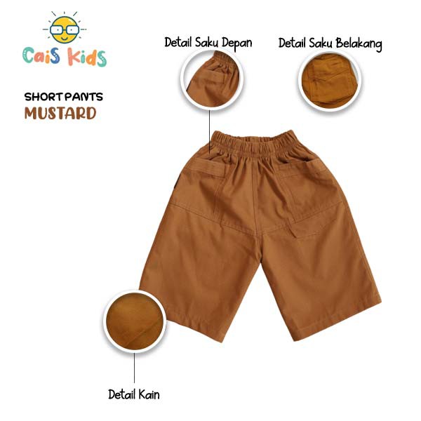 Celana Pendek Anak model selutut Sontog Cargo usia 3 4 5 6 7 8 tahun bahan katun