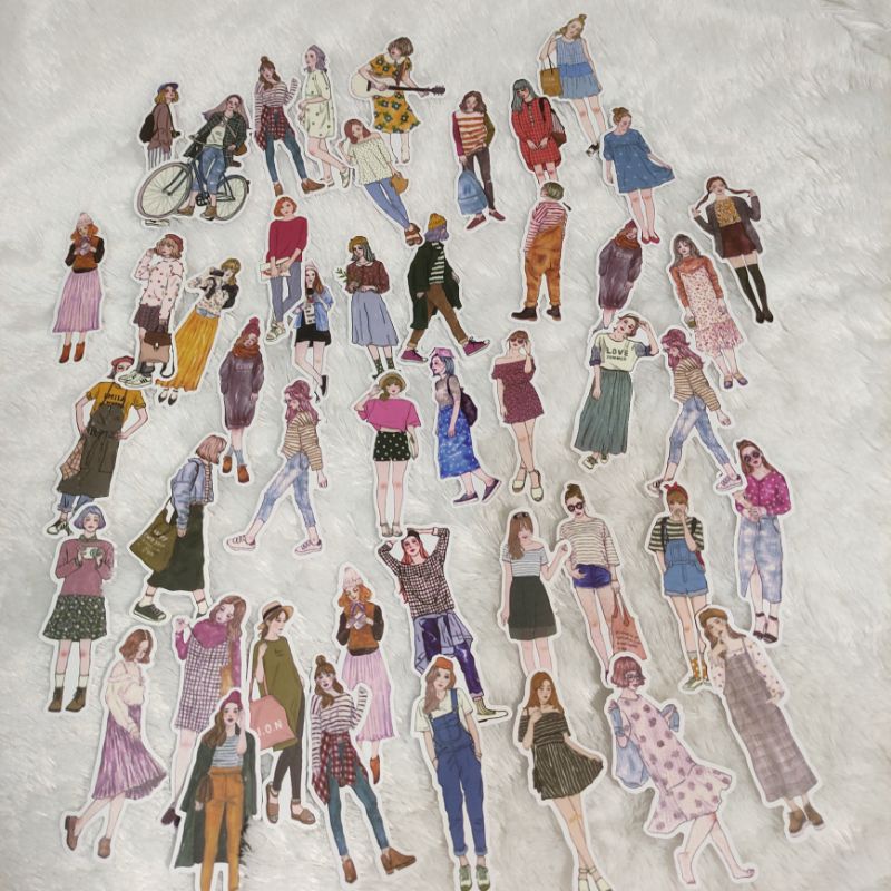 

Sticker Stiker girls karakter orang fashion scrapbooking DIY diary albums deco