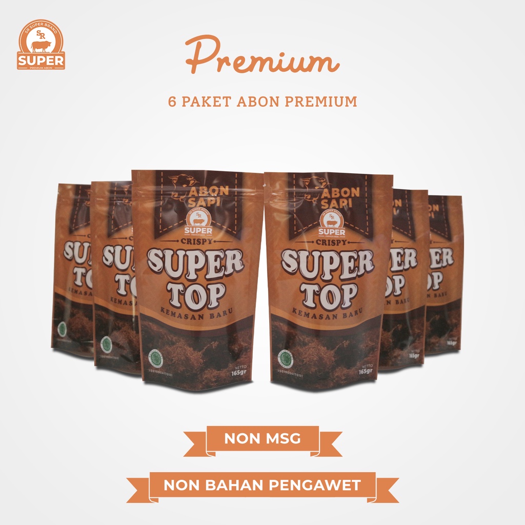 

6PC ABON SAPI SR SUPER TOP CRISPY PREMIUM 165GR