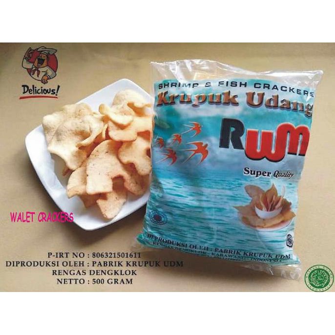 

promo murah Kerupuk Krupuk asli Udang RWM Khas Rengasdengklok-Karawang 500gram best seller