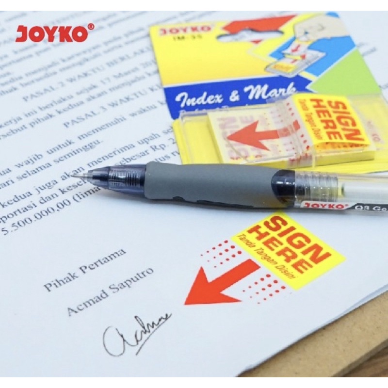 JOYKO INDEX &amp; MARK - PAPER PLASTIC PENANDA / PEMBATAS JOYKO IM-35 / PLASTIK KERTAS / SIGN HERE