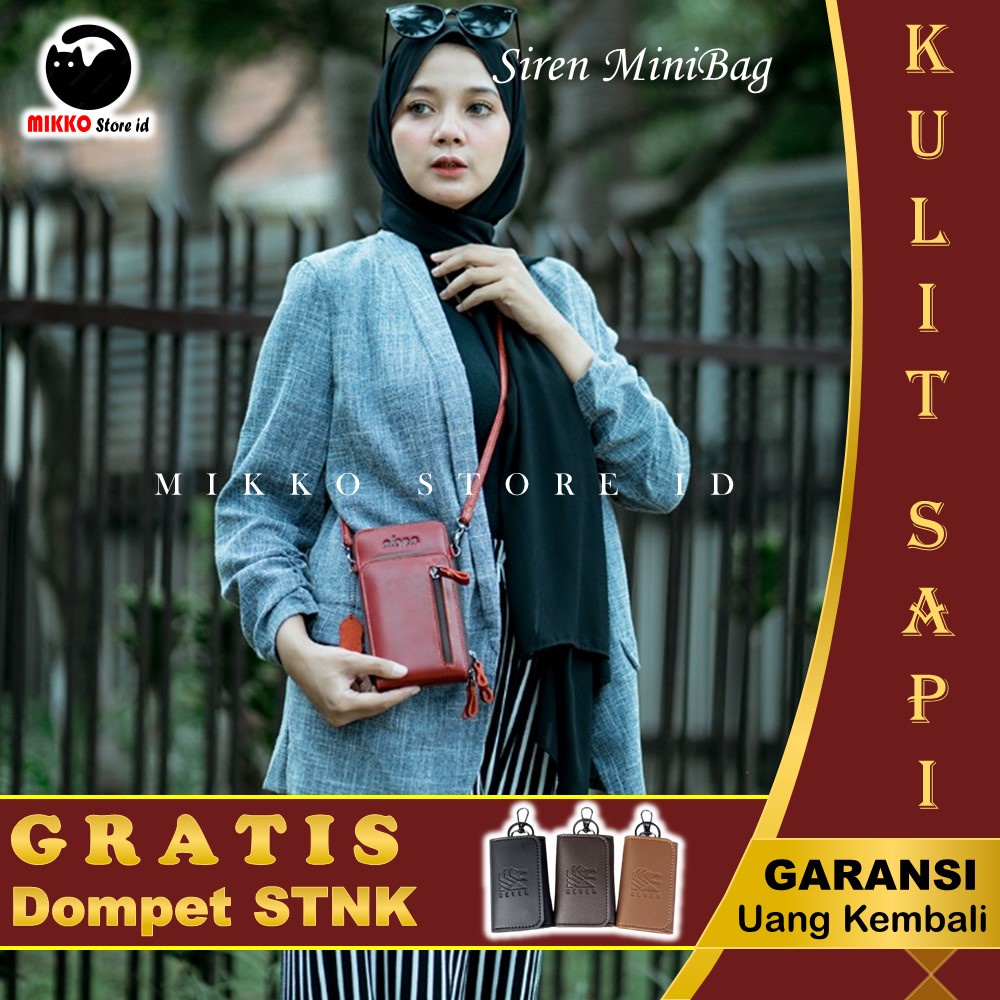 Tas Selempang Sling Bag Kulit Asli Kecil Mini Bag HP Wanita Branded Original Alona Siren Leather