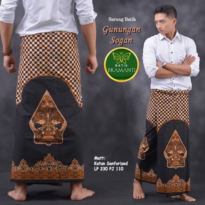 Sarung Batik GUNUNGAN SOGAN Lebar dan Panjang