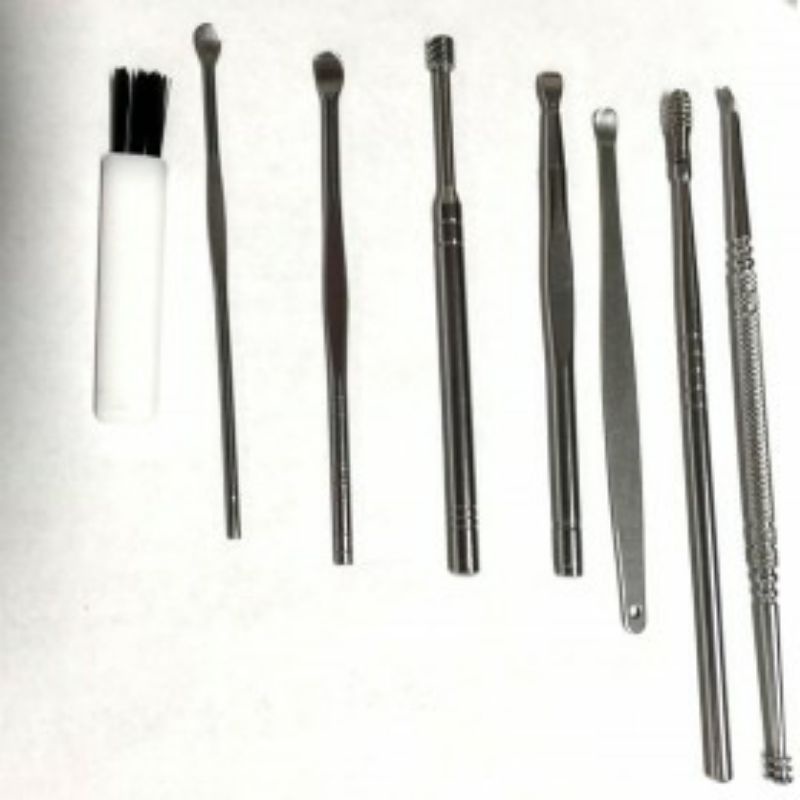  Pembersih Telinga Korek Kuping Ear Wax Picker 7 PCS - JC7 - Silver