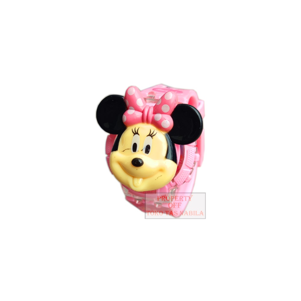 Jam Tangan Anak Perempuan Jam Tangan Fashion Lampu Dan Melody Jam Tangan Minnie Mouse