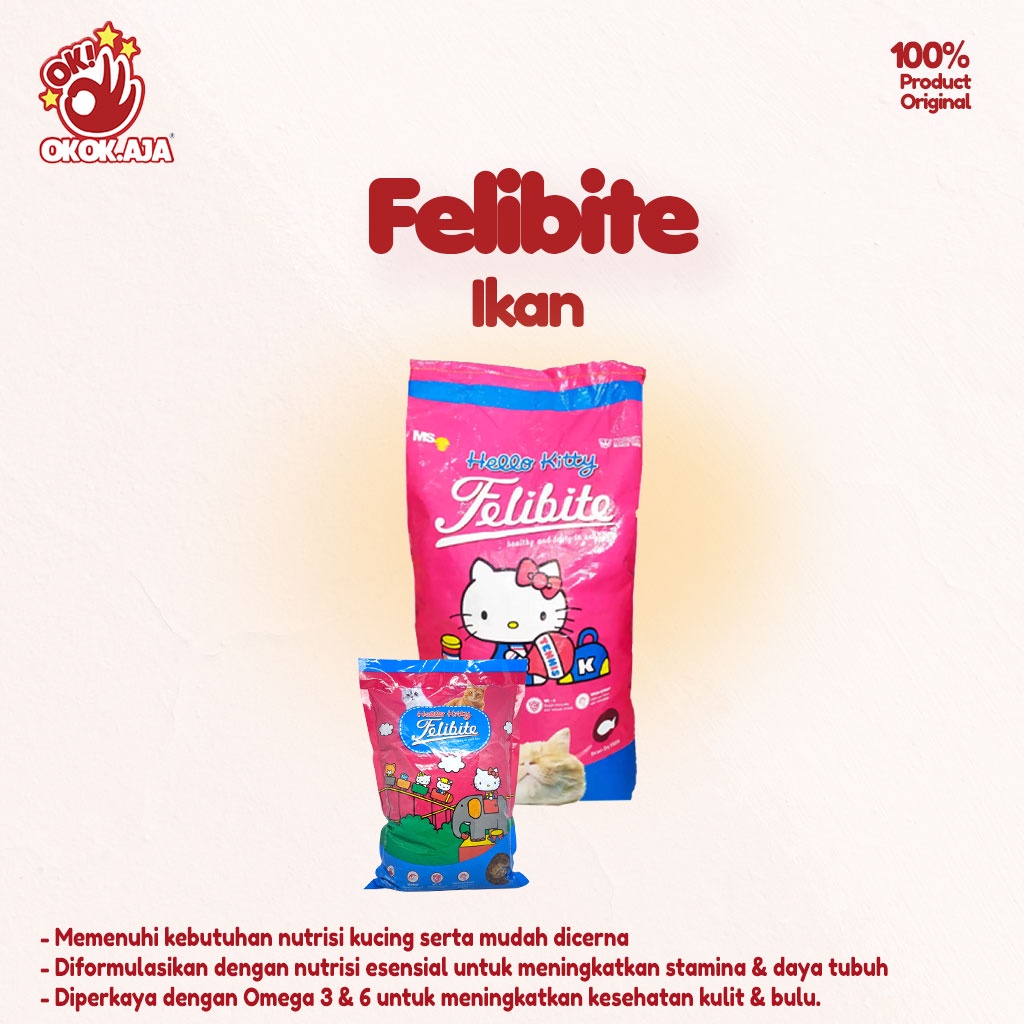 Makanan Kucing kering FELIBITE Hello Kitty 20kg - Catfood murah khusus GRAB GOSEND