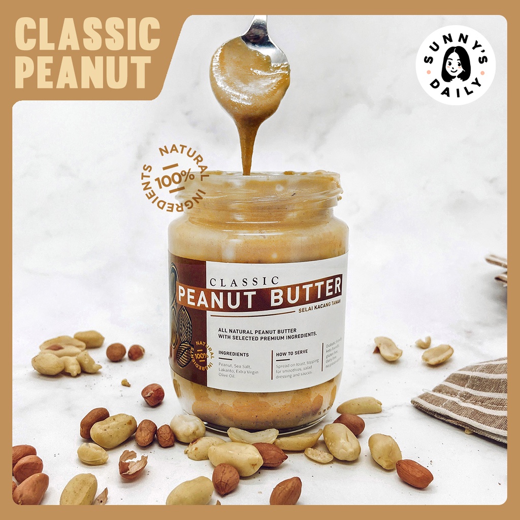 

Sunny's Daily Classic Peanut Butter | Selai Kacang 100% Natural |225gr