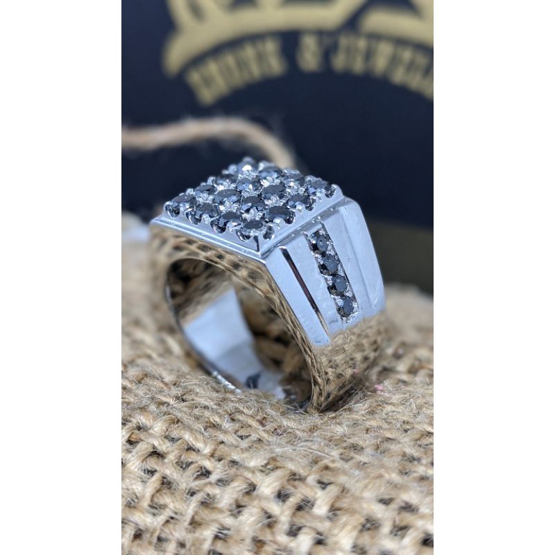 CINCIN COWO PERAK BERLIAN HITAM ASLI