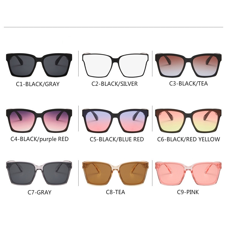 Korean style big frame fashion personality all-match sunglasses for men and women