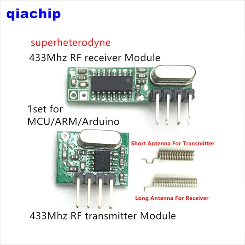 {LUCKID}RF module 433mhz superheterodyne receiver and transmitter kit for arduino