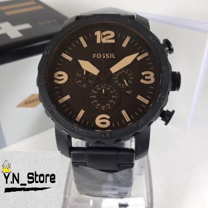 JAM TANGAN PRIA FOSSIL JR1356 BLACK 50MM ORIGINAL