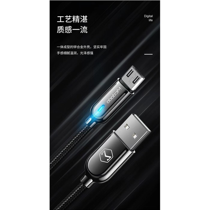 [Bundle] Mcdodo Travel Charger 18 W + Kabel Micro USB Gen 3 Black 1,5 M