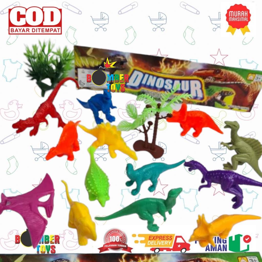 MAINAN ANAK LAKI PEREMPUAN MINI DINO DINOSAURUS KECIL KARET MINIATUR