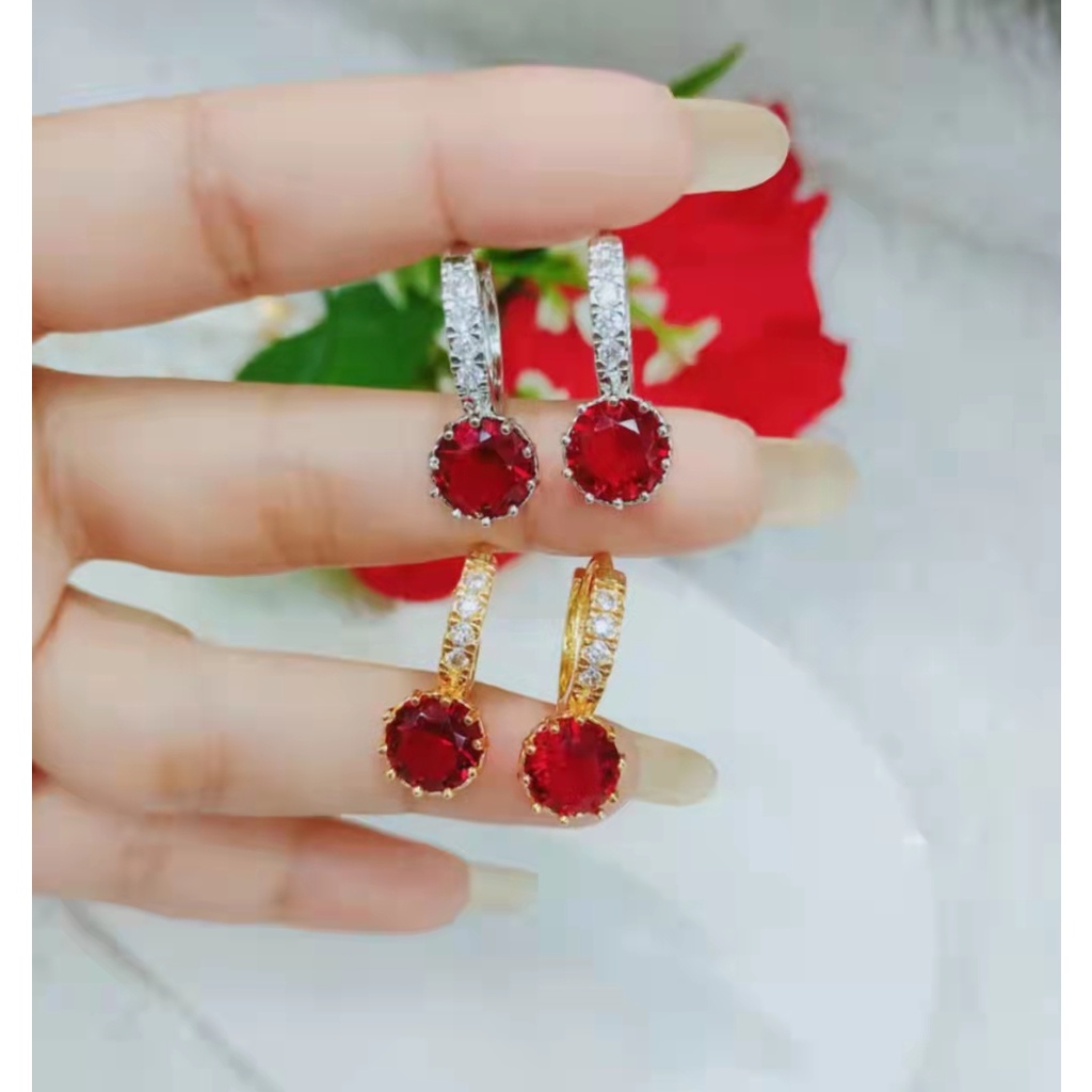 Anting Xuping Permata Warna Warni Lapis Emas  382.383