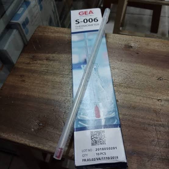 Thermometer Alcohol GEA S-006 / Thermometer Alkohol Batang