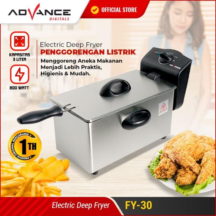 Advance FY-30 Electric Deep Fryer Menggoreng dengan listrik 3 L 800W
