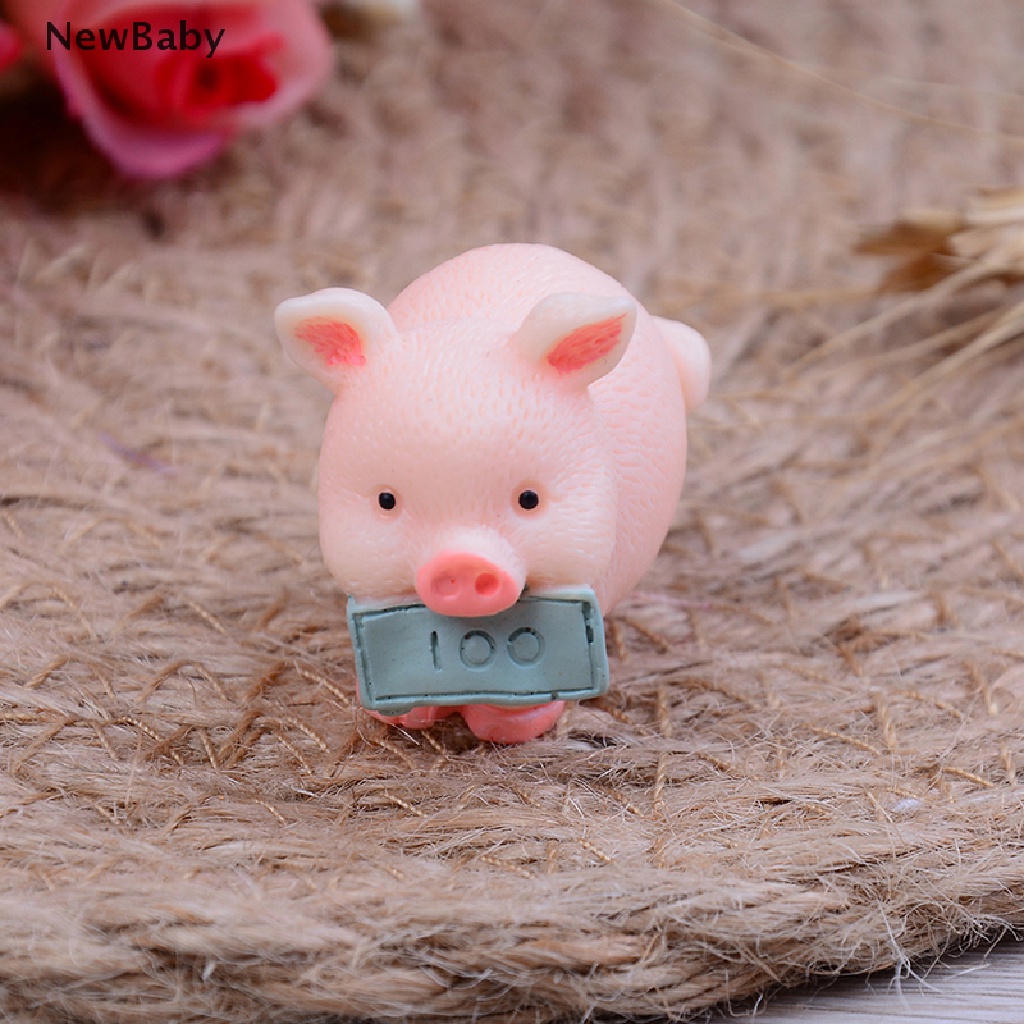 5pcs / set Miniatur Babi Lucu Dekorasi Taman Peri Diy