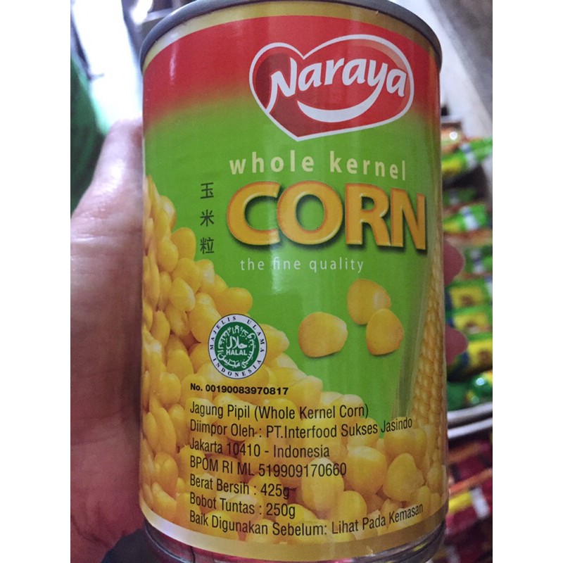 

Naraya Whole Kernel Corn/Jagung Pipil 425gram