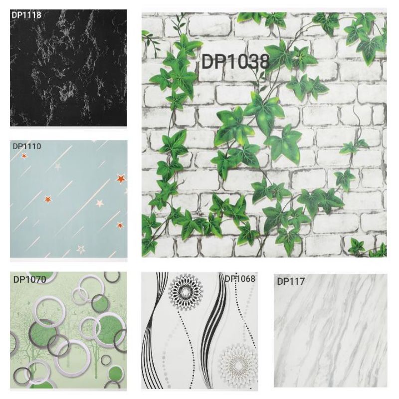 WALLPAPER/WALLSTIKER DINDING RUMAH BAHAN PVC GRADE A