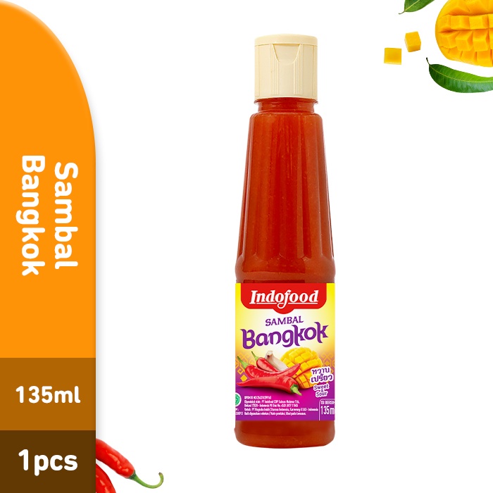 

Indofood Sambal Bangkok Kemasan 135 mL - Sambal Bangkok - Pedas Manis Gurih - Sambal Indofood - TERMURAH