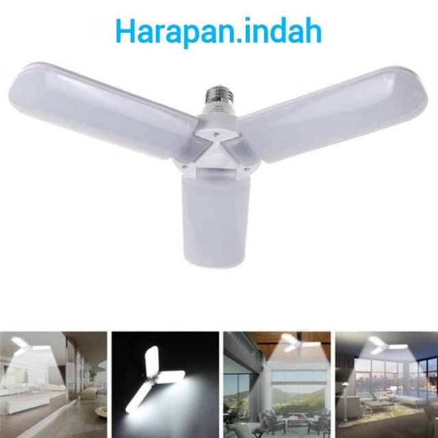 Lampu LED Model Kipas Fan Blade Bisa Lipat Sangat Terang