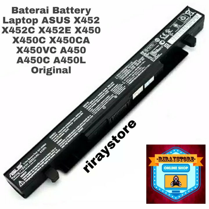 Baterai Battery Laptop ASUS X452 X452C X452E X450 X450C X450CA X450VC A450 A450C A450L Original