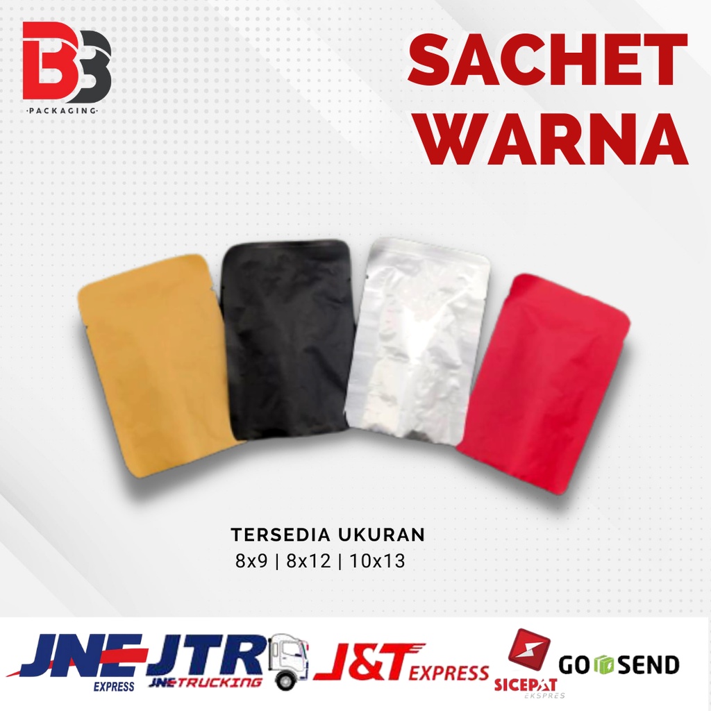 [100 PCS] SACHET ALUMUNIUM FOIL DOFF WARNA 25 GRAM / 8x12