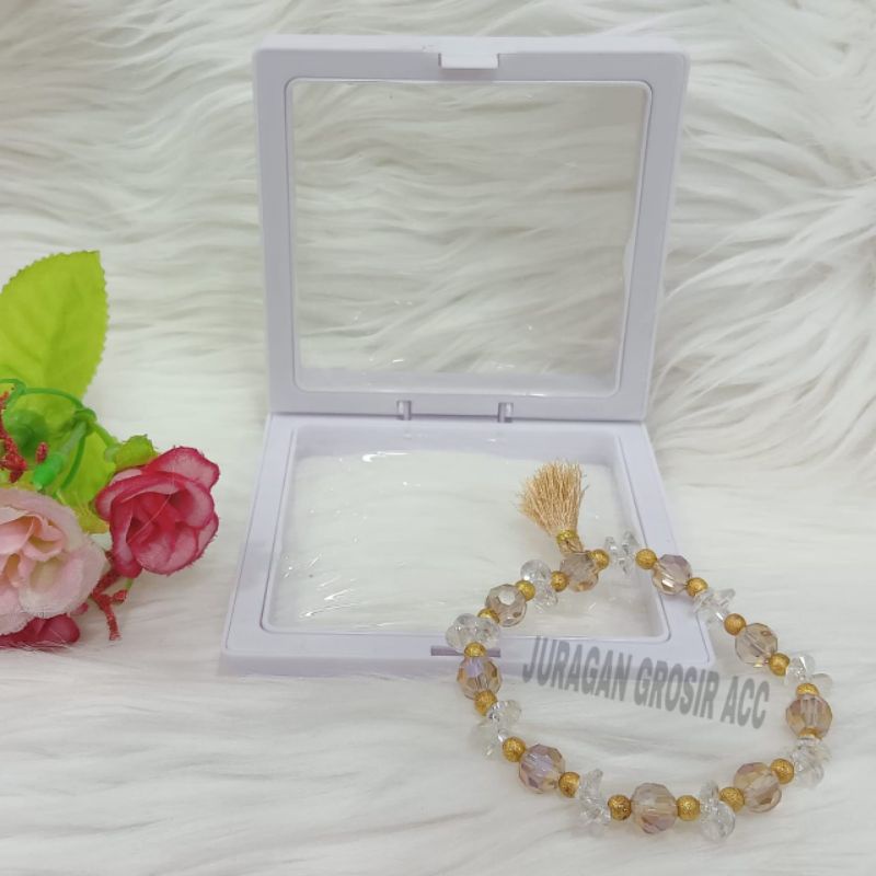 Gelang Desain asli Niche Buatan Tangan Kristal Mutiara Lucu Anti  Karat Anti Luntur