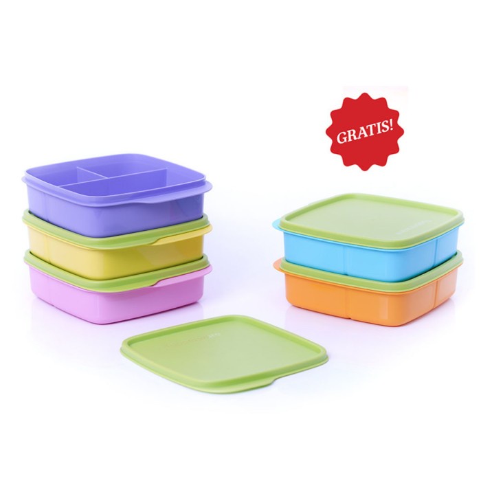 Bekal Tupperware Ecer Lolly Tup Kotak Makan Bekal 1Pc Promo Tutup Hijau