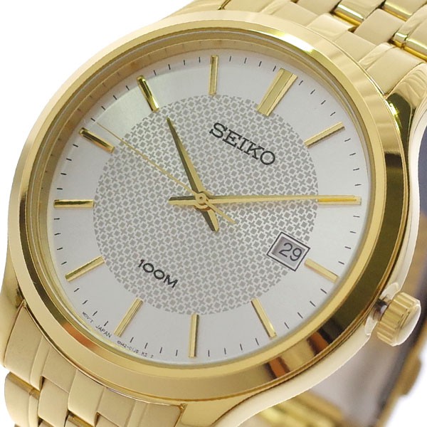 Seiko Quartz SUR296P1 Neo Classic Gold IP - Jam Tangan Pria SUR296