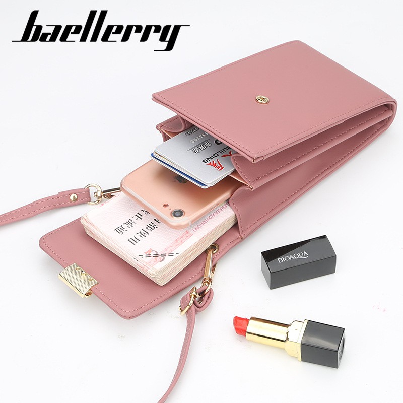 [BISA COD] Tas Selempang Dompet Wanita BAELLERRY Dompet Panjang Tali Original Bahan Kulit N5191