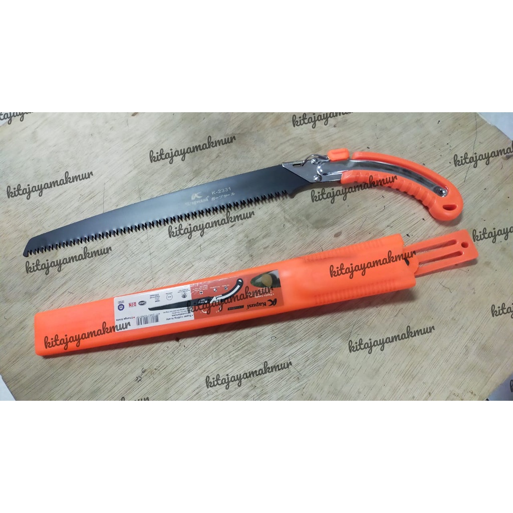 GERGAJI LURUS LIPAT RUNCING KAYU KAPUSI JAPAN SET SARUNG-ORANGE