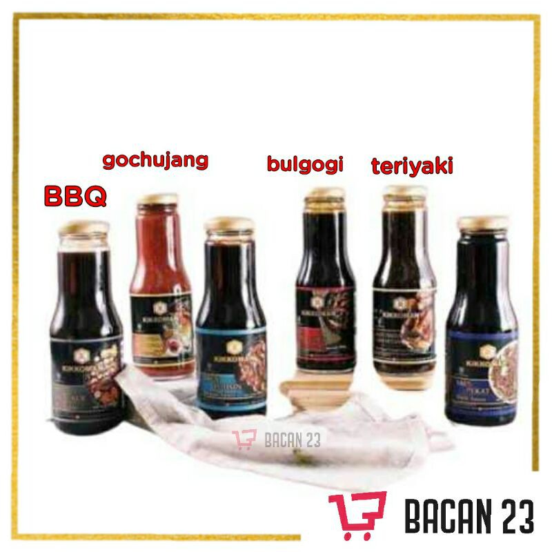 Kikkoman Saus (300gr) ( Bumbu Tiram - Lada Hitam - Teriyaki Bawang - BBQ - Gochujang - Bulgogi )