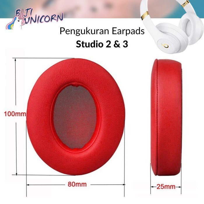 Earcup Earpad Beats Solo Studio 2 &amp; 3 Ear Cushion Pad Pads Foam Bantalan Busa