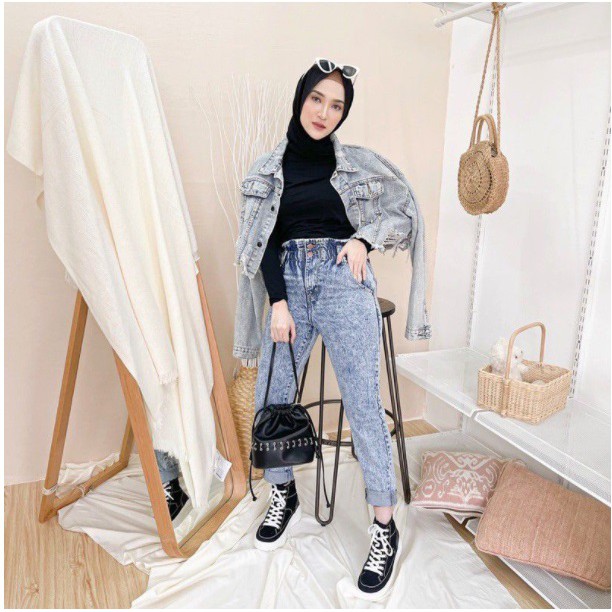 CELANA JOGGER // CELANA JEANS WANITA //  BAGGY CARGO JEANS WASH // CELANA KEKINIAN // JOGER TERBARU