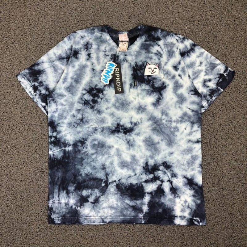 TSHIRT KAOS BAJU RIPNDIP NERMAL POCKET TIE DYE LIKE ORI