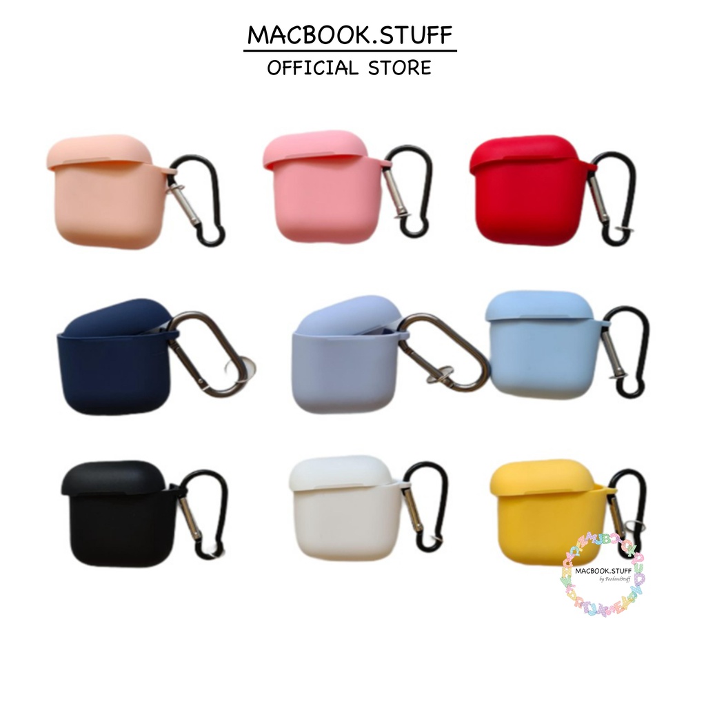 SOFT CASE APPLE AIRPODS 1 2 PASTEL COLOUR  WARNA PASTEL FREE HOOK ATAU RING