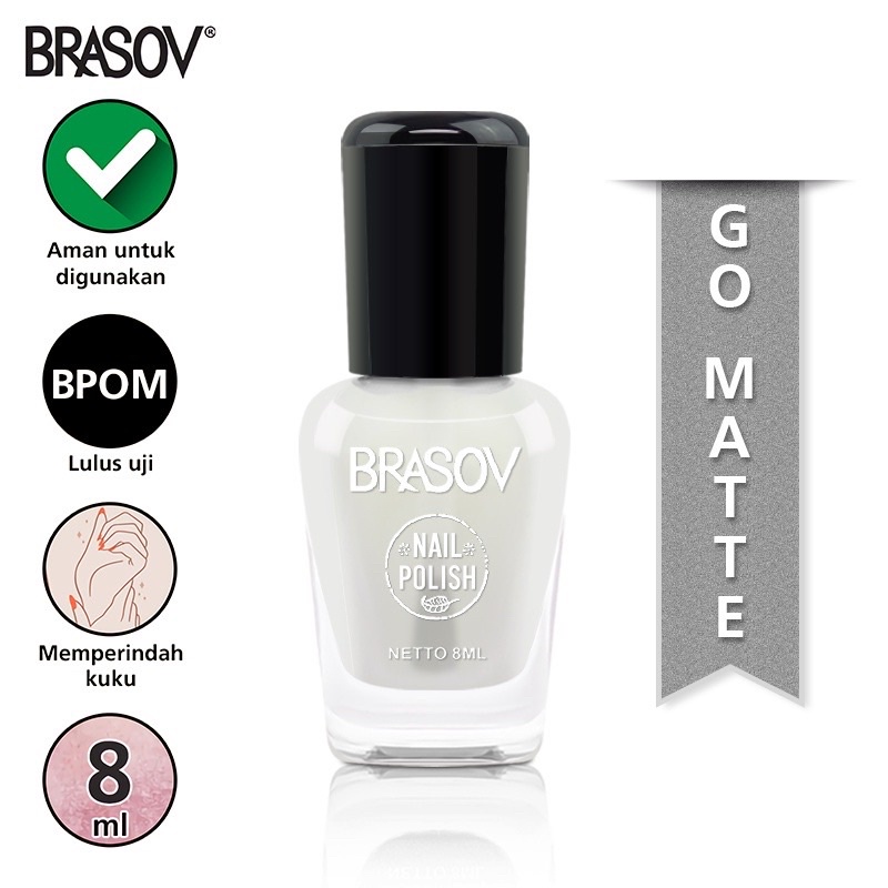 NAIL POLISH GO MATTE CLEAR BRASOV