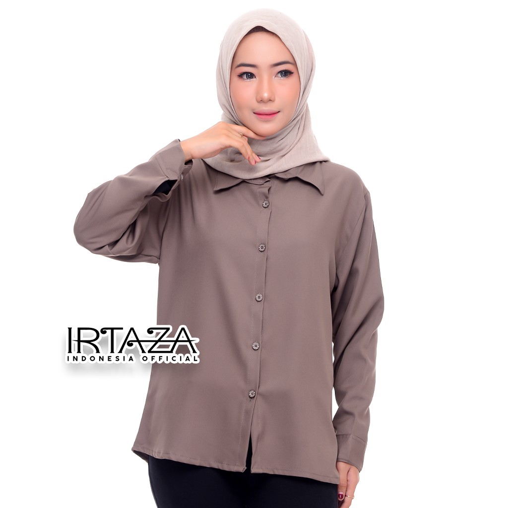 Kemeja Wanita Polos Pretty Woman Basic Streach Original Madame Sexy