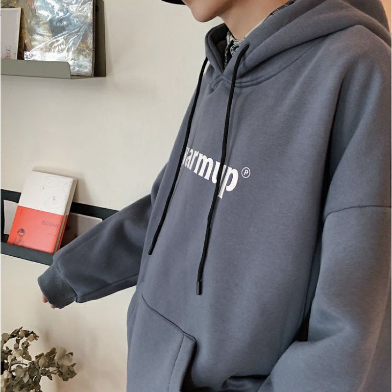 (S - 6XL) Hoodie WARMUP Korean Style BIGSIZE OVERSIZE Unisex Jaket Fleece Premium Jumbo S M L XL 2XL 3XL 4XL 5XL 6XL