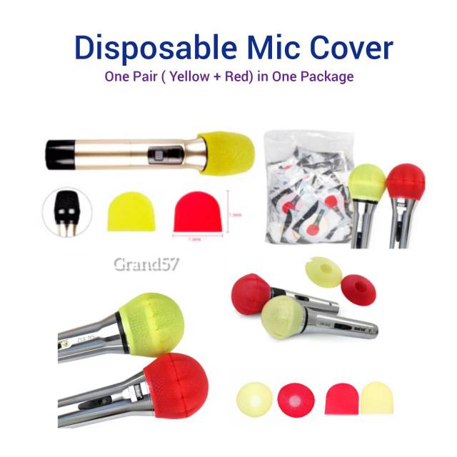 Cover busa sarung mic disposable pembungkus mik spons sponge foam mic