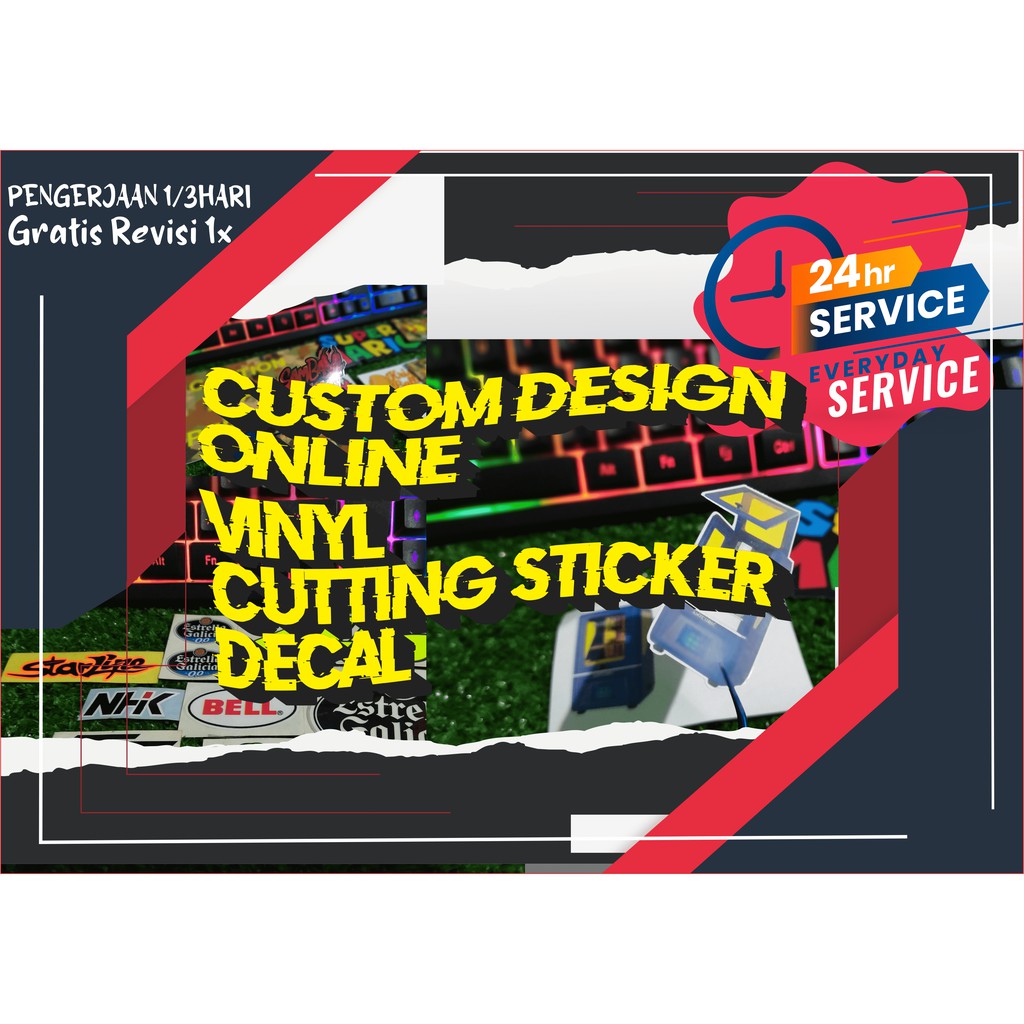 

Stiker custom nama logo Cetak Stiker Label Toko Kemasan Produk Custom