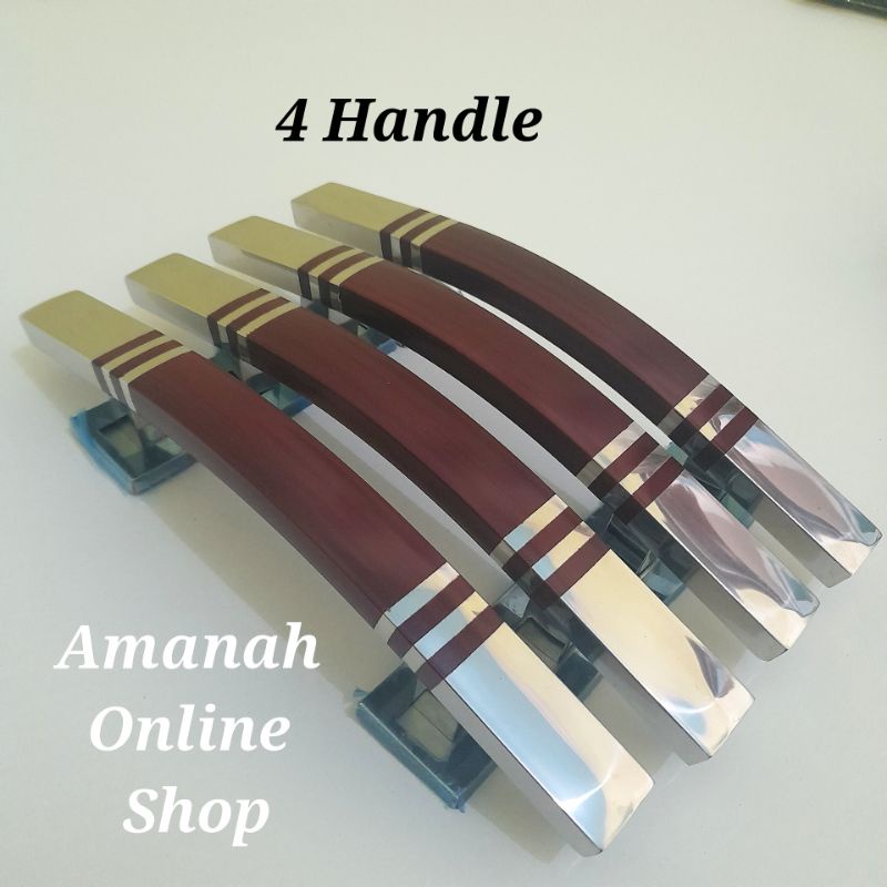 handle pintu rumah stainless 33cm 1 set kunci - pegangan pintu rumah stenlis mahoni SBT