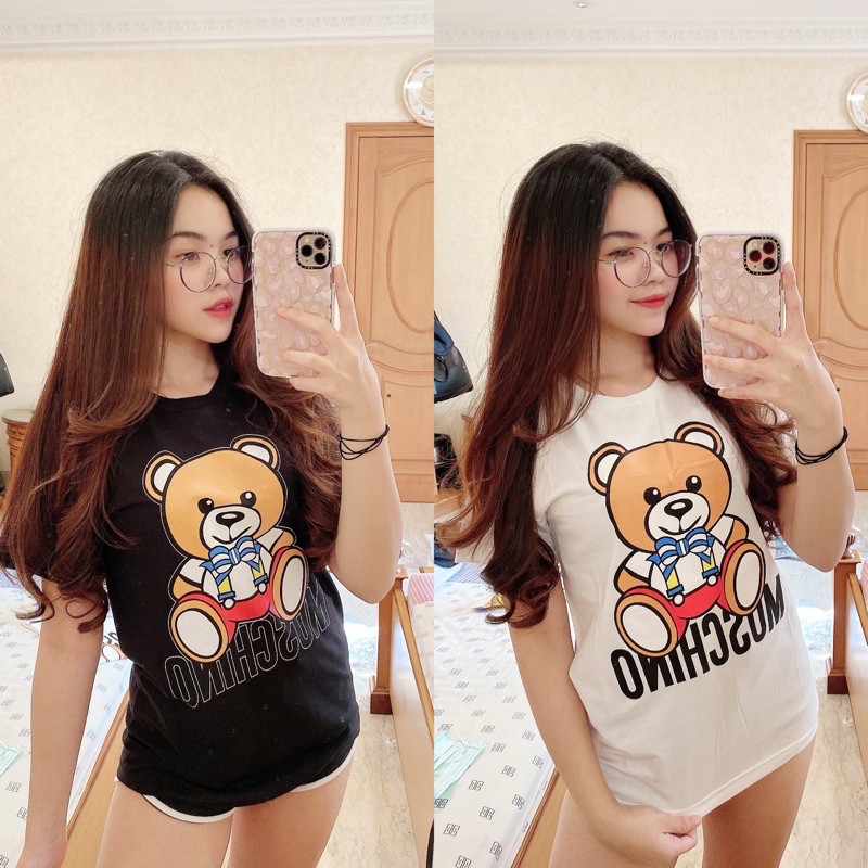  Kaos  Katun Wanita  Lucu  Atasan Baju Wanita  MOSCHINO 