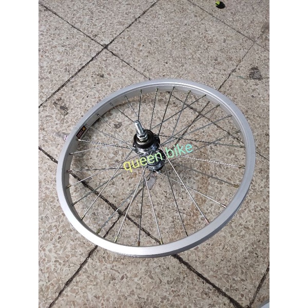 rim velg veleg peleg peleng roda alloy almini sepeda 18 mini bmx ukuran 18x1.75/2.125 komplit siap pakai