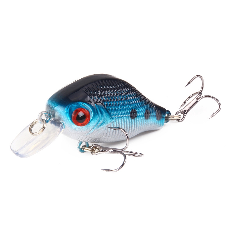 Umpan Pancing Umpan Mancing Kail Pancing Alat Pancing Umpan Pancing Buatan Alat Pancing Murah relix nusantara Heavy Sinking Minnow 1Pcs 3D Eyes CrankSet CrankBait Umpan Ikan Minnow Lure 8.5g/5CM