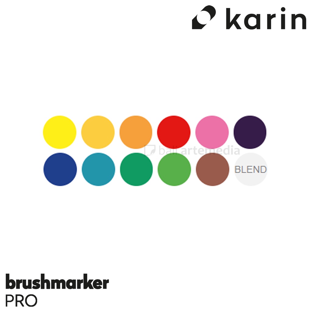 Karin BrushMarker PRO 11pcs &quot;Basic Colour + Blender&quot;