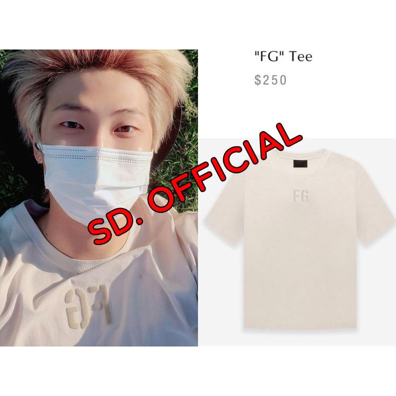 Kaos BTS RM FG Sablon Cream